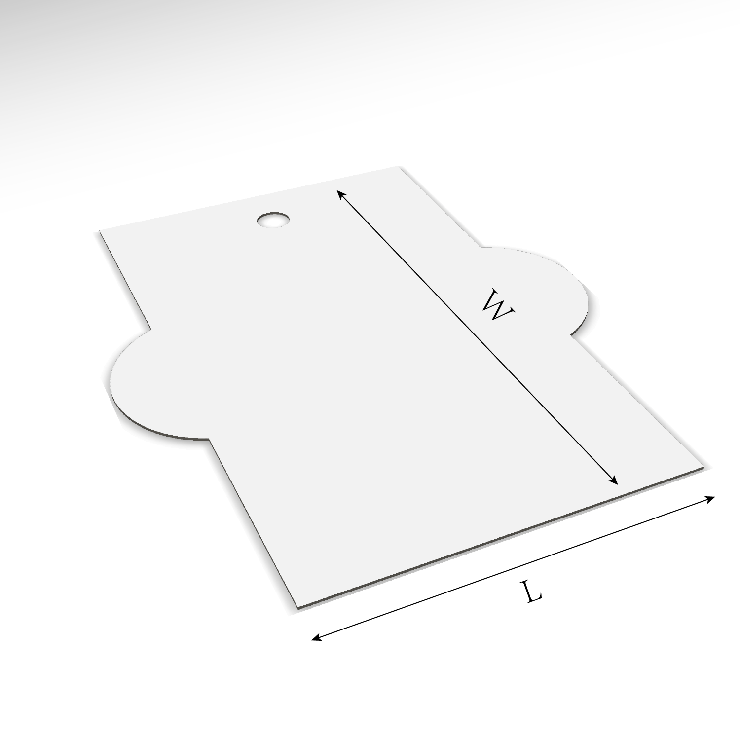 custom tag type 24022 dieline