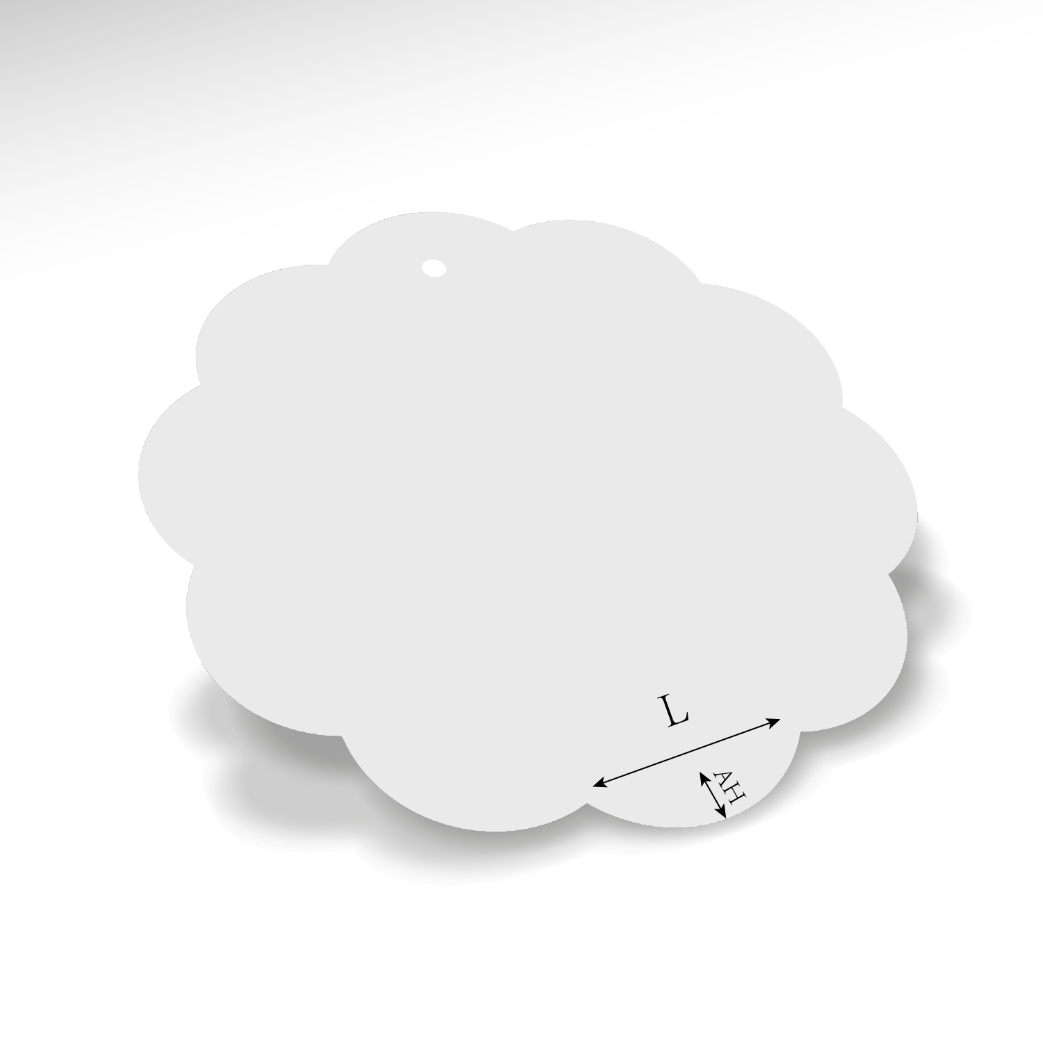 custom tag type 24003 dieline