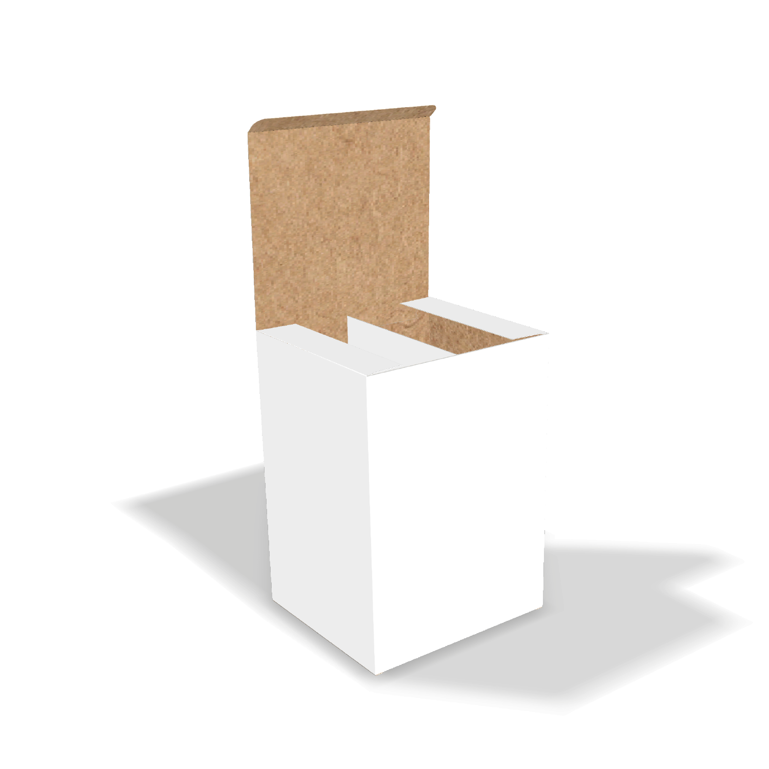  custom straight tuck end folding box with integrated two compartments 10035