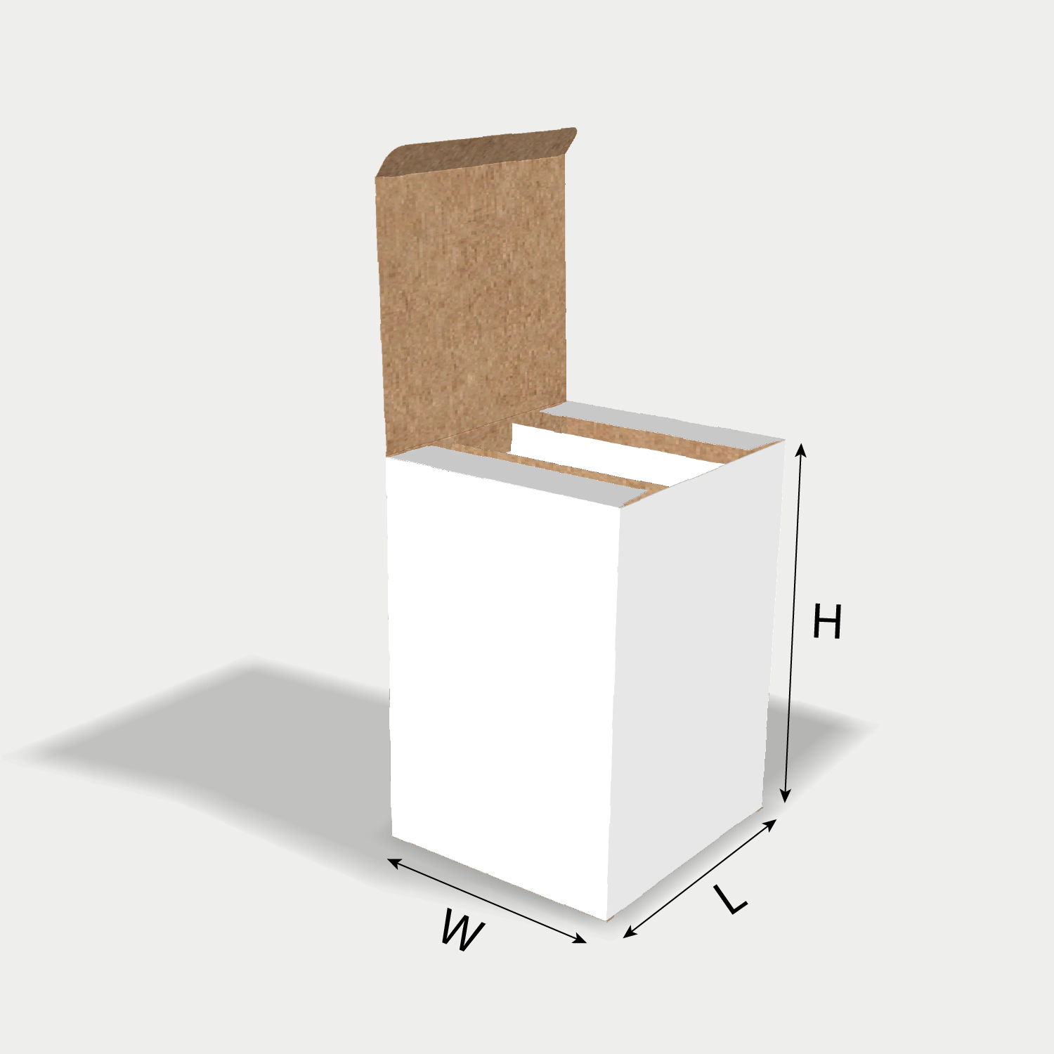  custom straight tuck end folding box with triple compartments size guidelines 10037