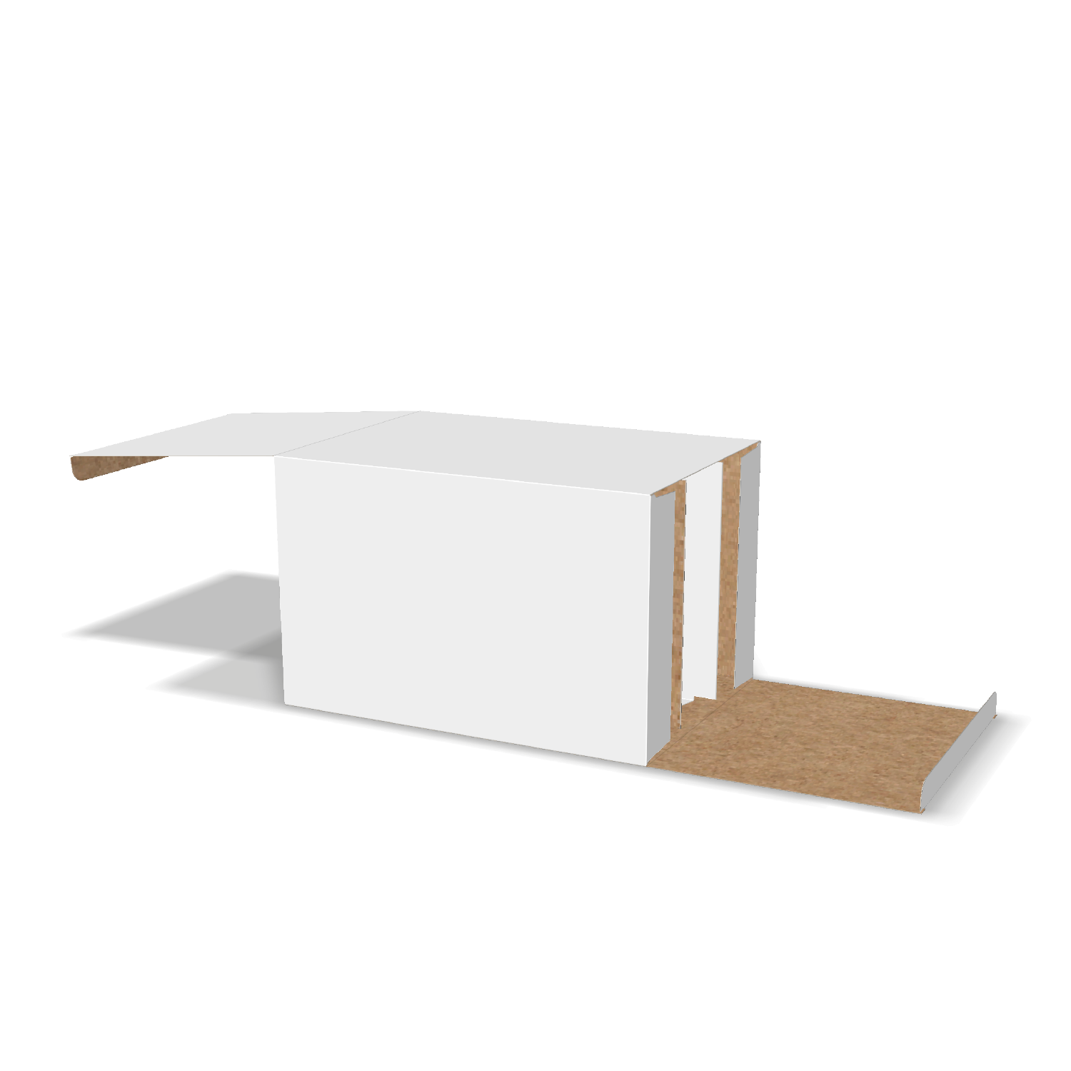  custom reverse tuck end folding box with integrated triple compartments 10039
