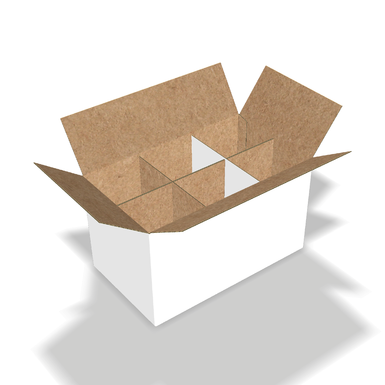 Two-dimensional FEFCO 0207 vector dieline diagram alongside a 3D folded mockup of the custom cardboard box design.