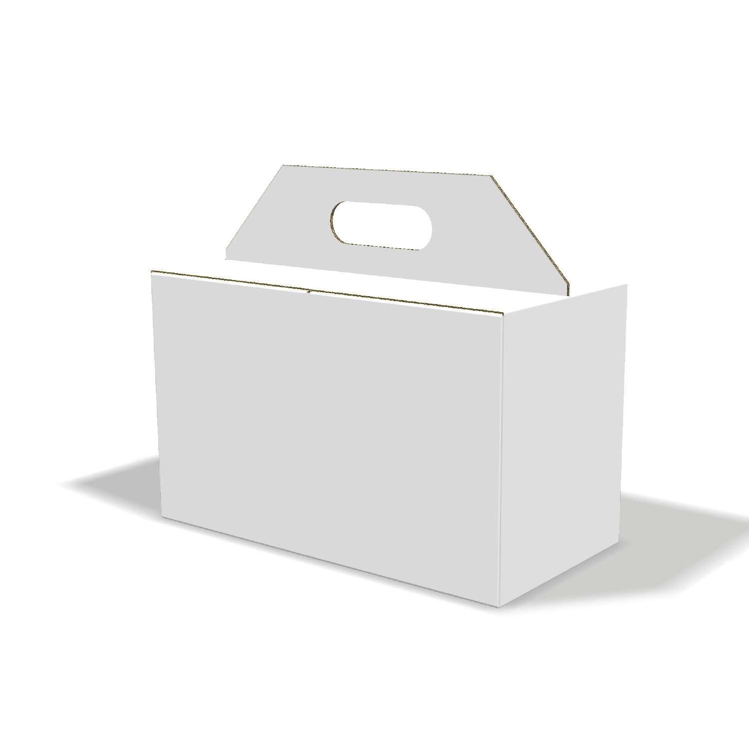 Two-dimensional FEFCO 0222 vector dieline diagram alongside a 3D folded mockup of the custom cardboard box design.