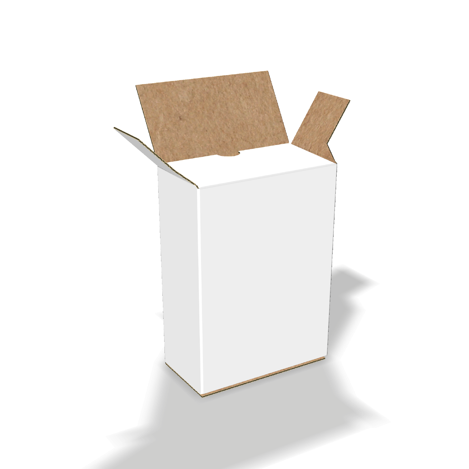 Two-dimensional FEFCO 0227 vector dieline diagram alongside a Three_D folded mockup of the custom cardboard box design.