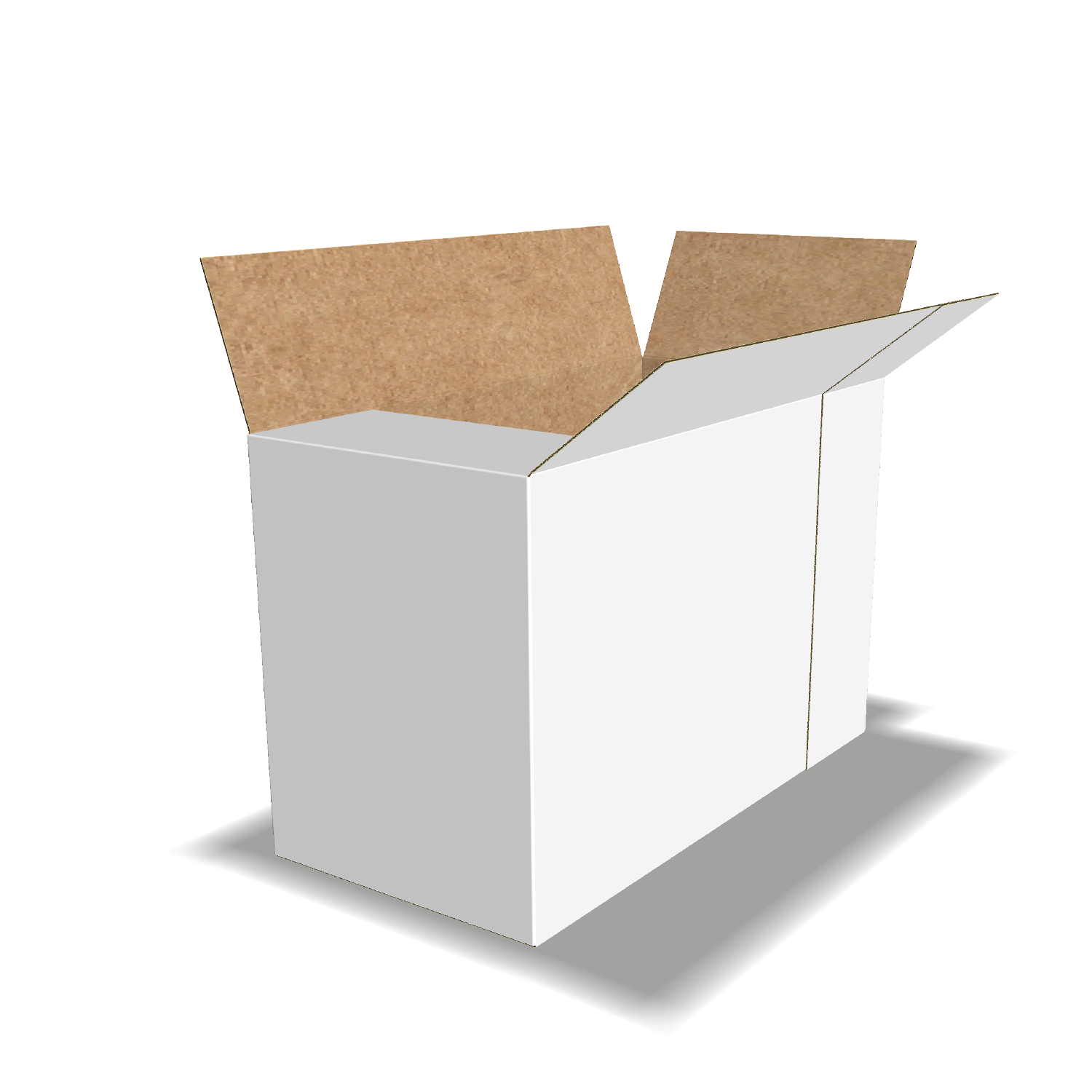 Two-dimensional FEFCO 0230 vector dieline diagram alongside a Three_D folded mockup of the custom cardboard box design.