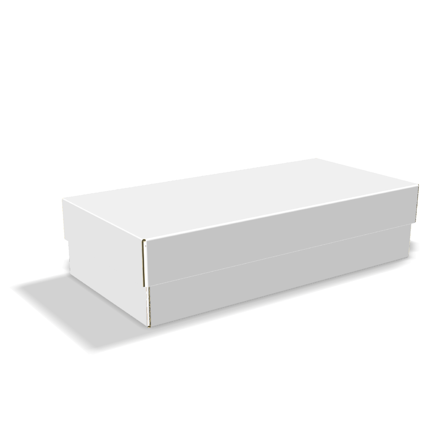Two-dimensional FEFCO 0306 vector dieline diagram alongside a Three_D folded mockup of the custom cardboard box design.
