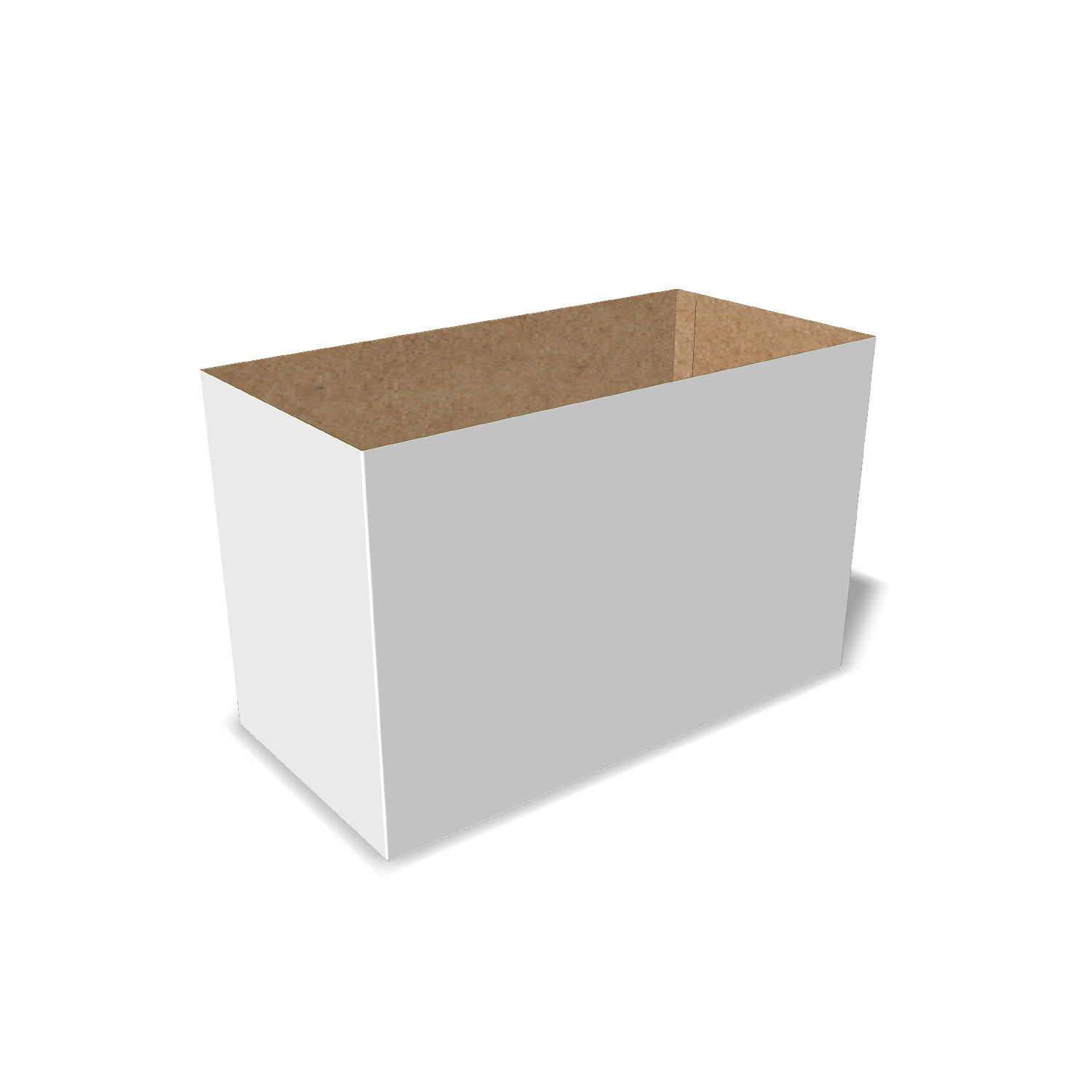 Two-dimensional FEFCO 0200 vector dieline diagram alongside a 3D folded mockup of the custom cardboard box design.