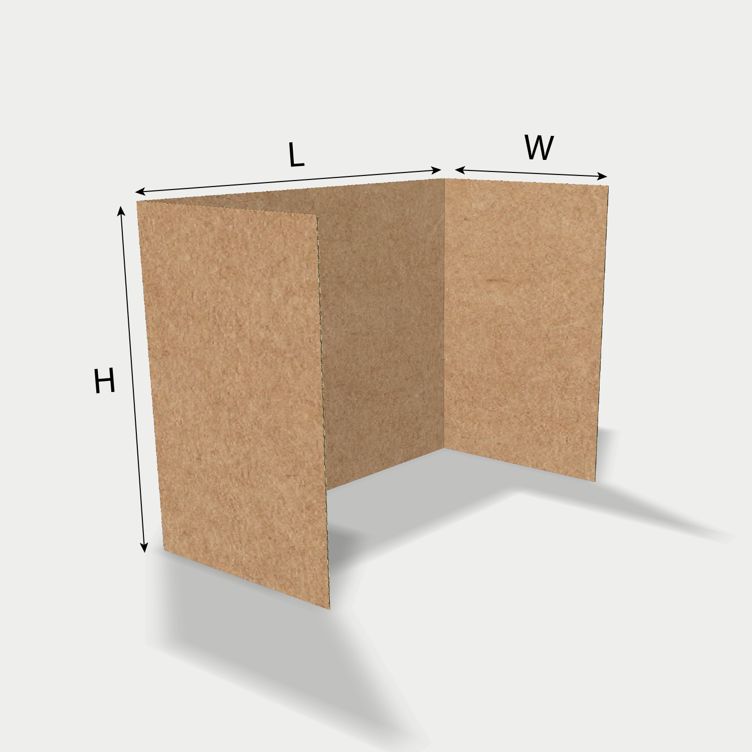 Custom FEFCO 0112 box dieline generator interface with length, width, and height size guidelines.