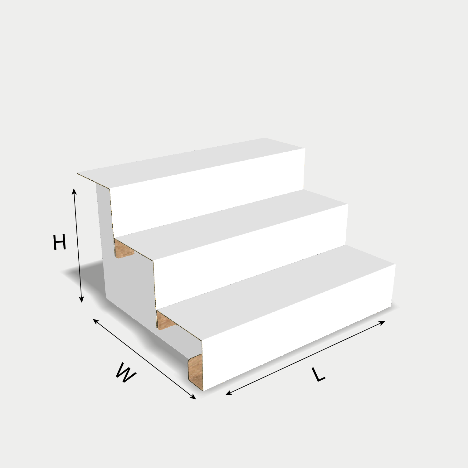Custom FEFCO 0960 box dieline generator interface with length, width, and height size guidelines.