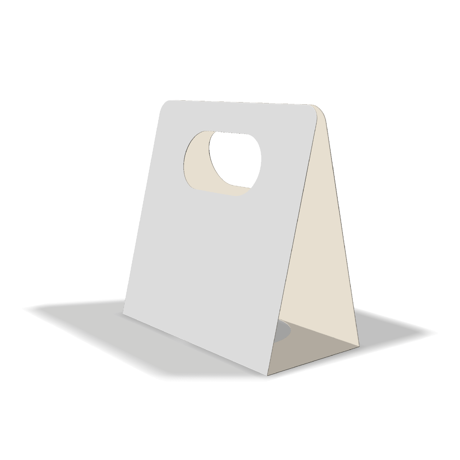 Two-dimensional paper bag 25004 vector dieline diagram alongside a three_D folded mockup of the custom cardboard box design.