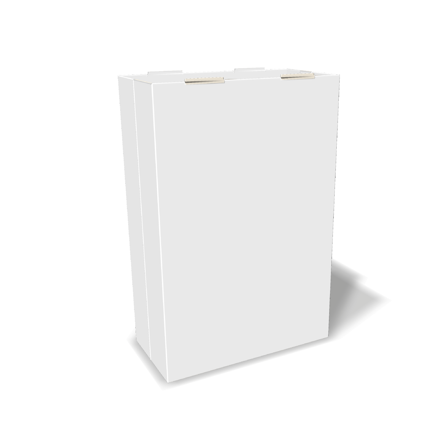 Two-dimensional paper bag 25013 vector dieline diagram alongside a three_D folded mockup of the custom cardboard box design.