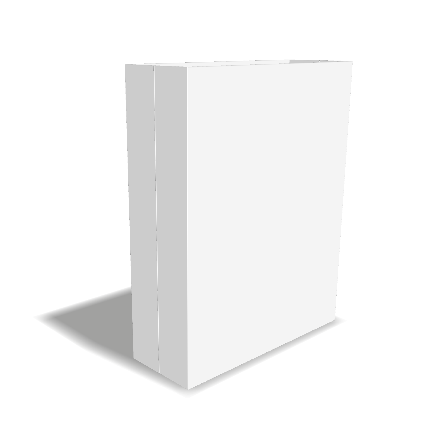 Two-dimensional paper bag 25014 vector dieline diagram alongside a three_D folded mockup of the custom cardboard box design.