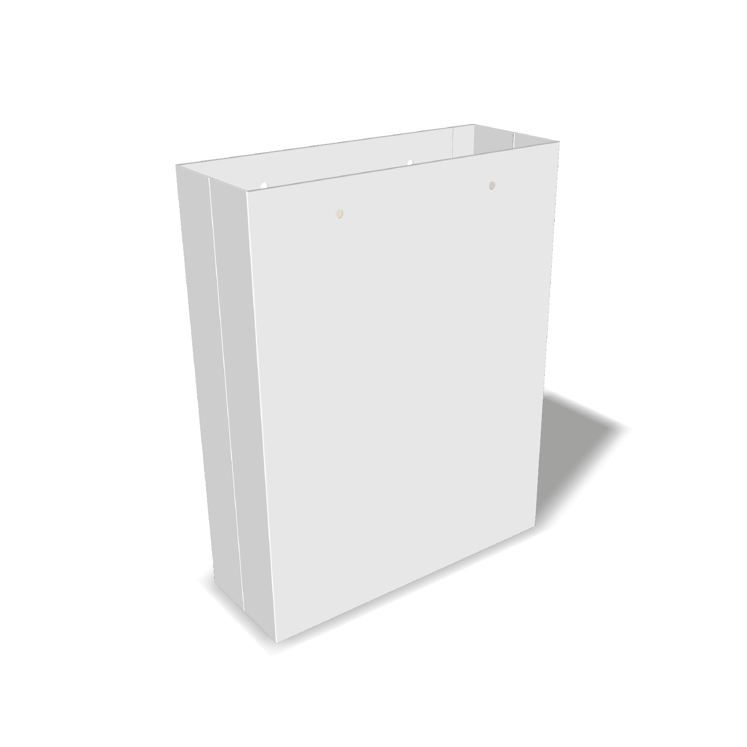 Two-dimensional paper bag 25002 vector dieline diagram alongside a three_D folded mockup of the custom cardboard box design.