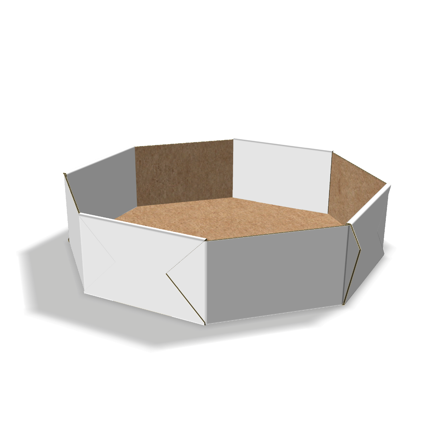 Two-dimensional tray box 27023  vector dieline diagram alongside a 3D folded mockup of the custom cardboard box design.