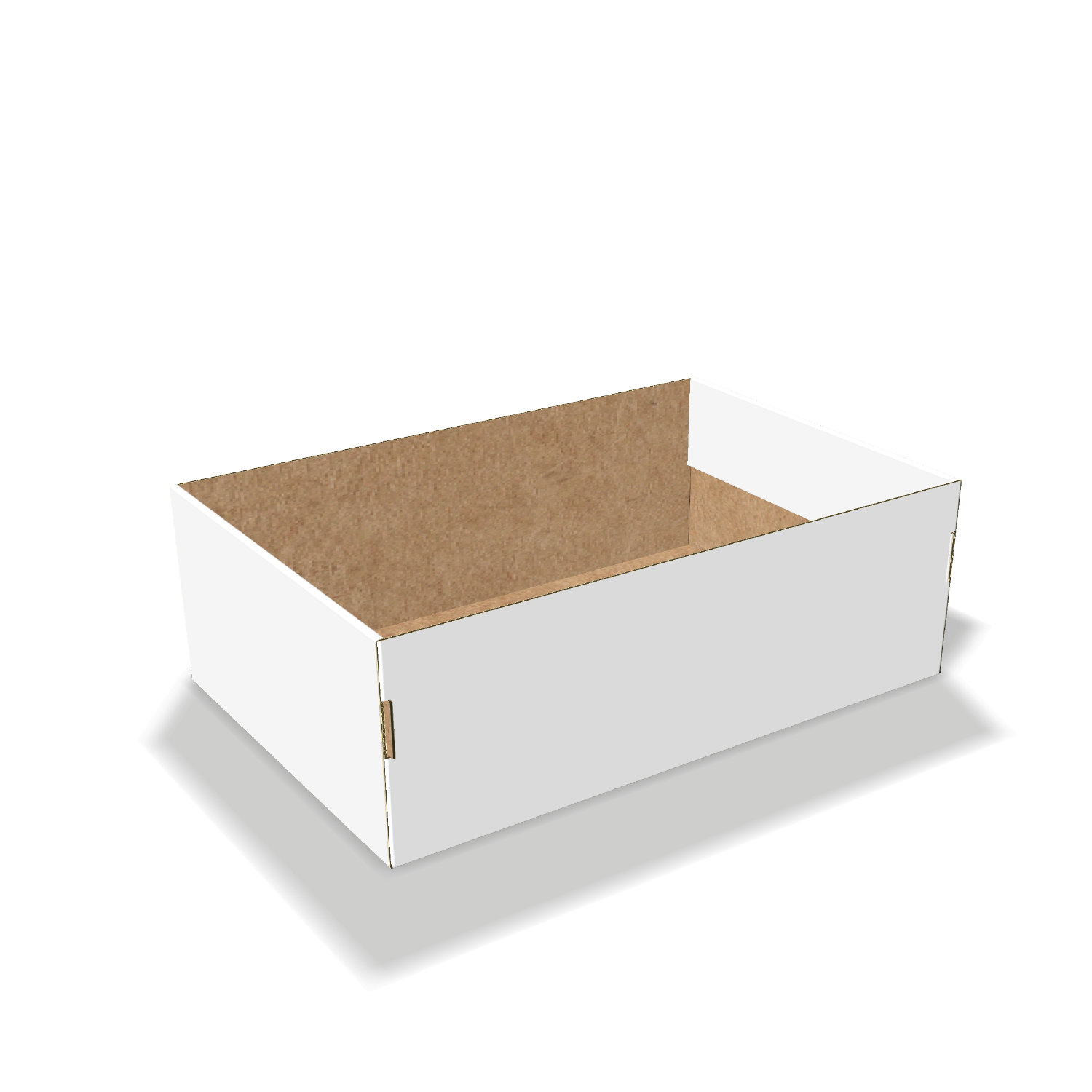 Two-dimensional tray box 27033 vector dieline diagram alongside a 3D folded mockup of the custom cardboard box design.