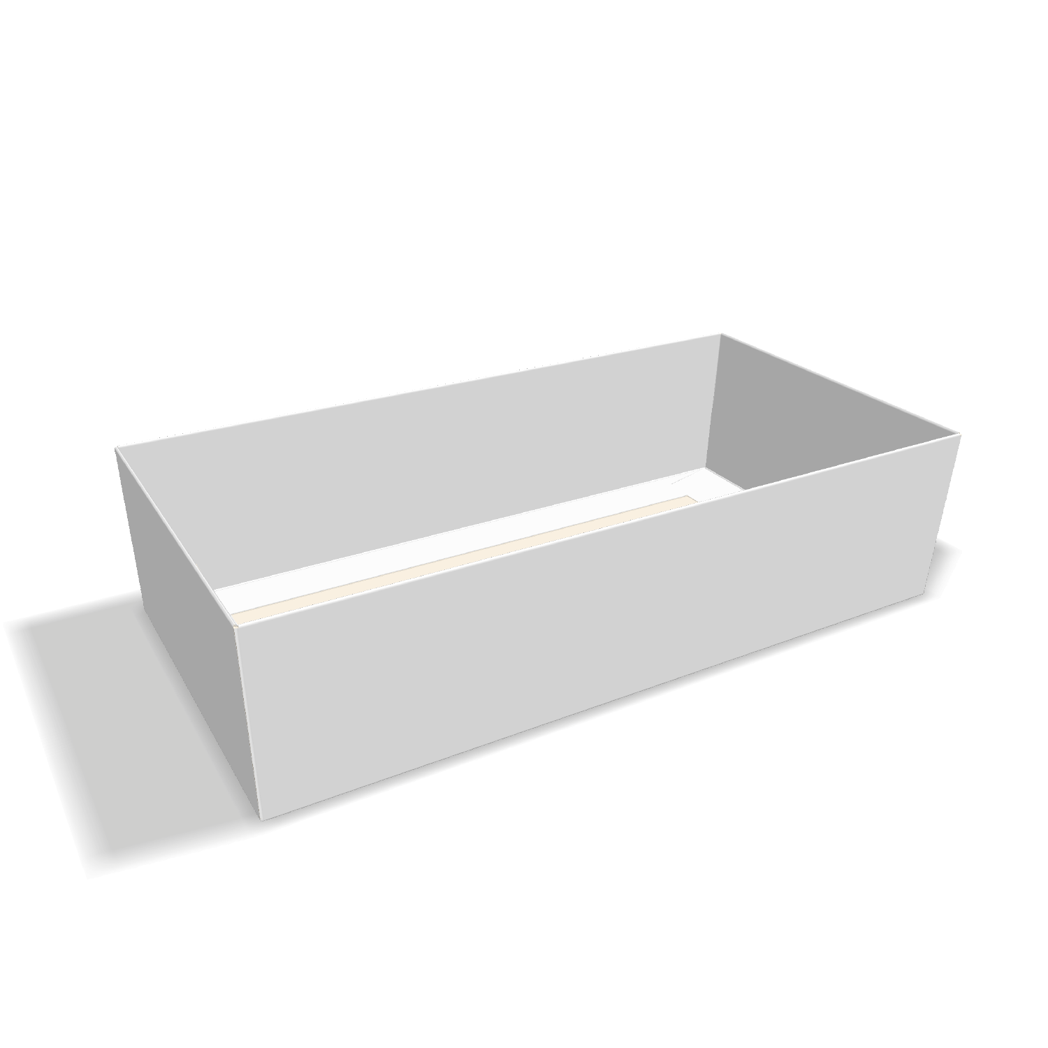 Two-dimensional tray box 27004 vector dieline diagram alongside a 3D folded mockup of the custom cardboard box design.