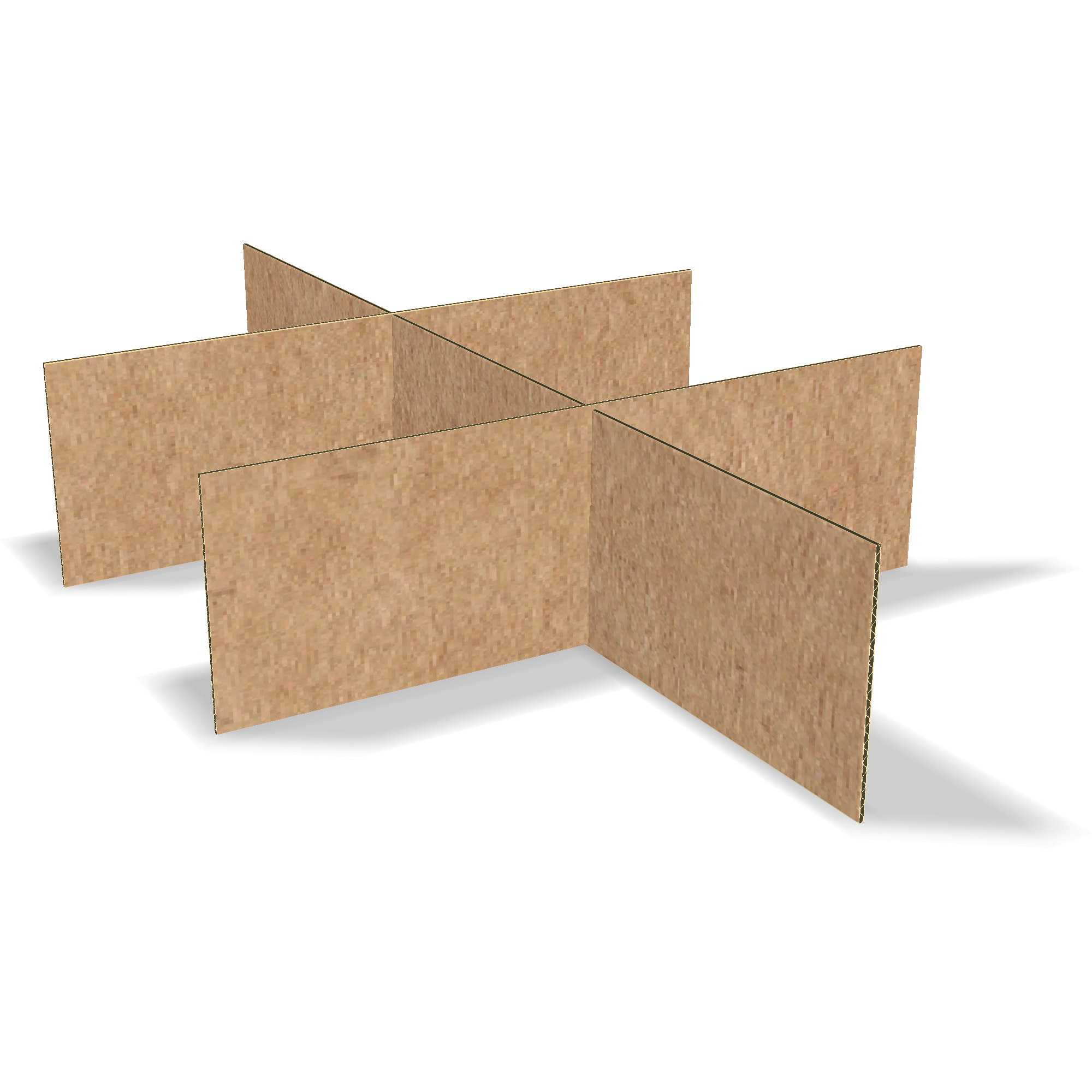  intersecting  packaging  dividers mockup