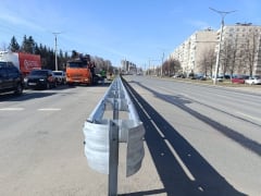 В Чебоксарах заменено барьерное ограждение на пр. Тракторостроителей и пр.Мира