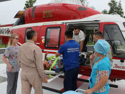 Жительницу Моргаушского района после полученных травм воздушная "скорая" доставила в столицу Чувашии