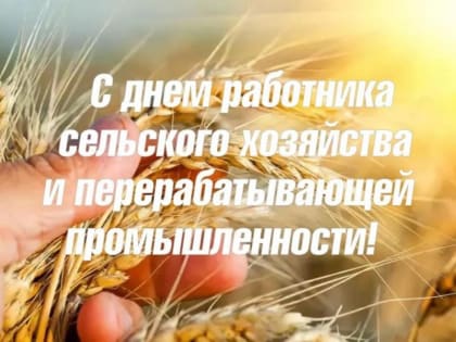 Поздравление главы Алатырского муниципального округа Н.И.Шпилевой с Днем  работника сельского хозяйства и перерабатывающей промышленности