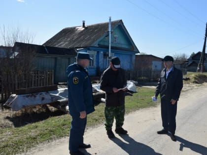 В Вурнарском районе прошел рейд  по профилактике ландшафтных и других пожаров