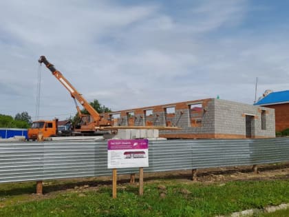 В селе Большая Таяба продолжается строительство новой врачебной амбулатории