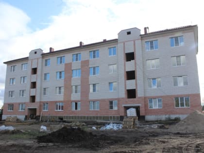 В с. Шемурша продолжается строительство многоквартирного жилого дома по ул. Ленина