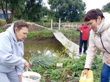 Активисты партии в Канашском районе высадили деревья в  "Саду дружбы"