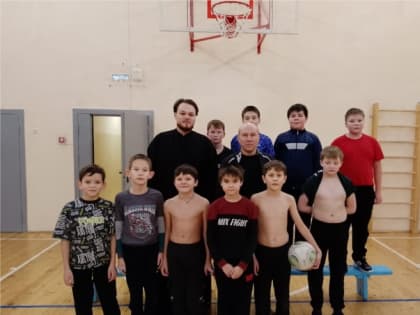 Встреча священнослужителя с спортсменами