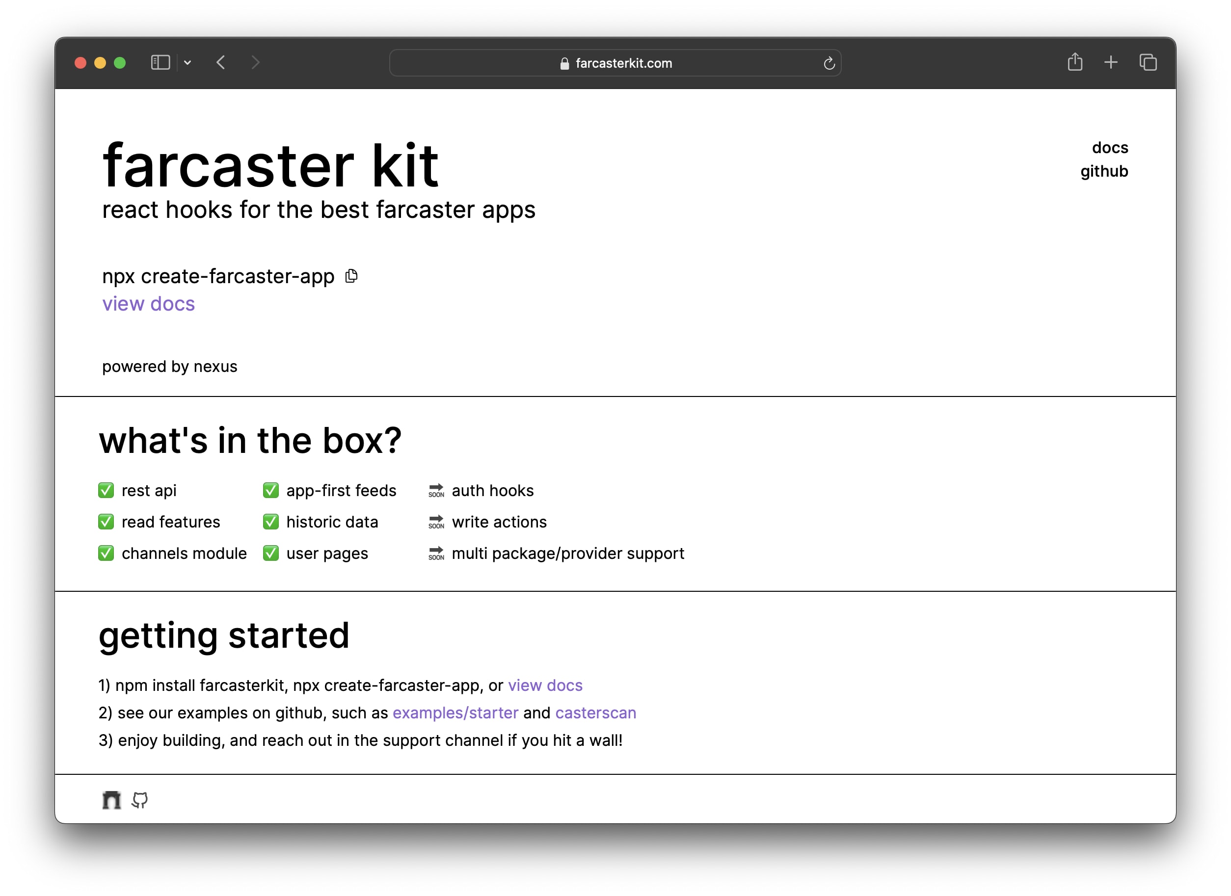 FarcasterKit v1 website