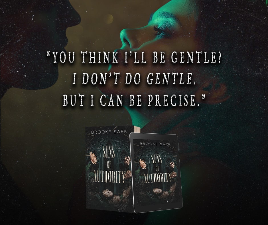 Sins of Authority by Brooke Sark - Dark Fantasy Romance promo graphic