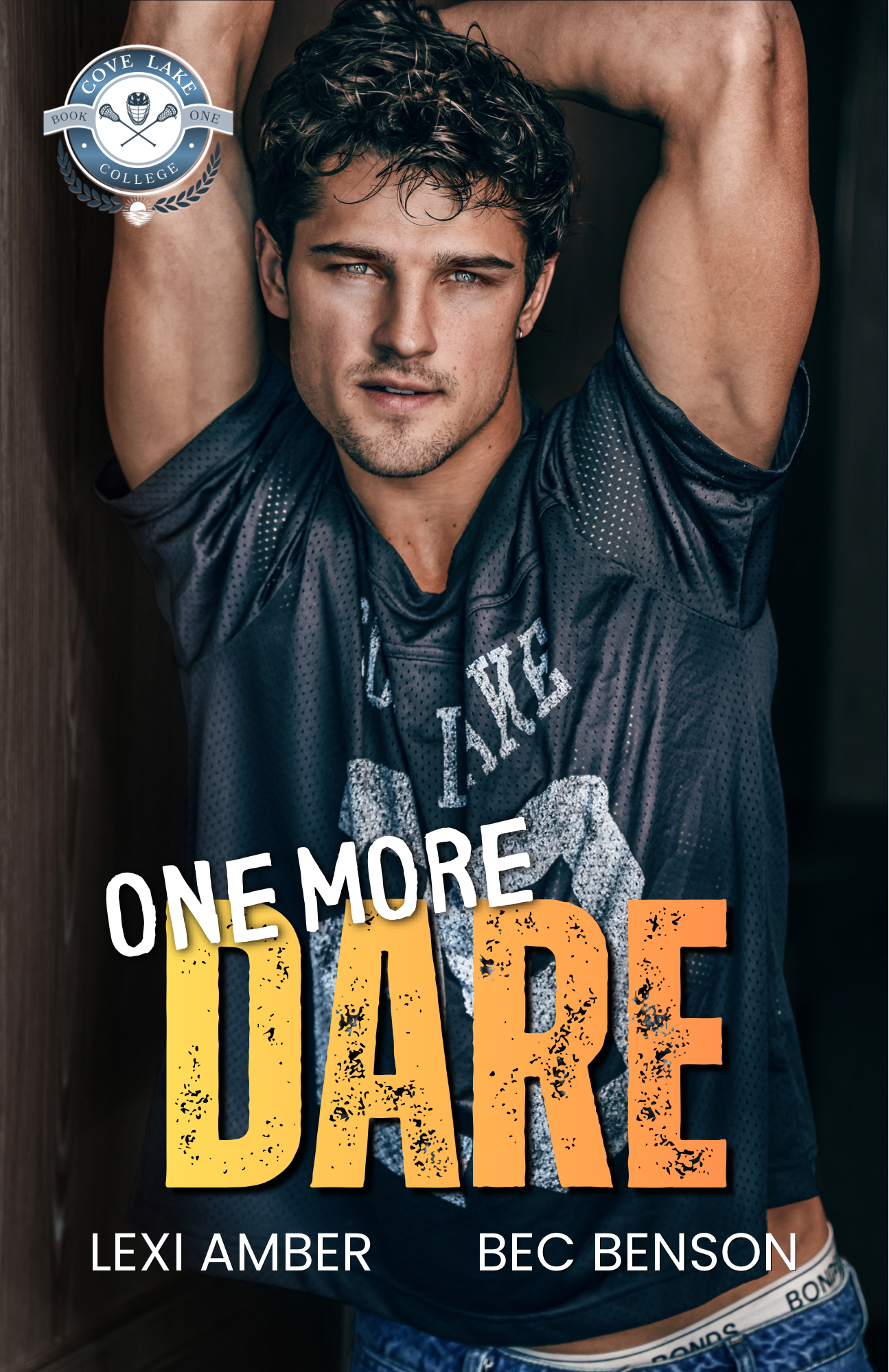 One More Dare by Lexi Amber and Bec Benson - MM Bi Awakening Strangers to Lovers College Romance book cover
