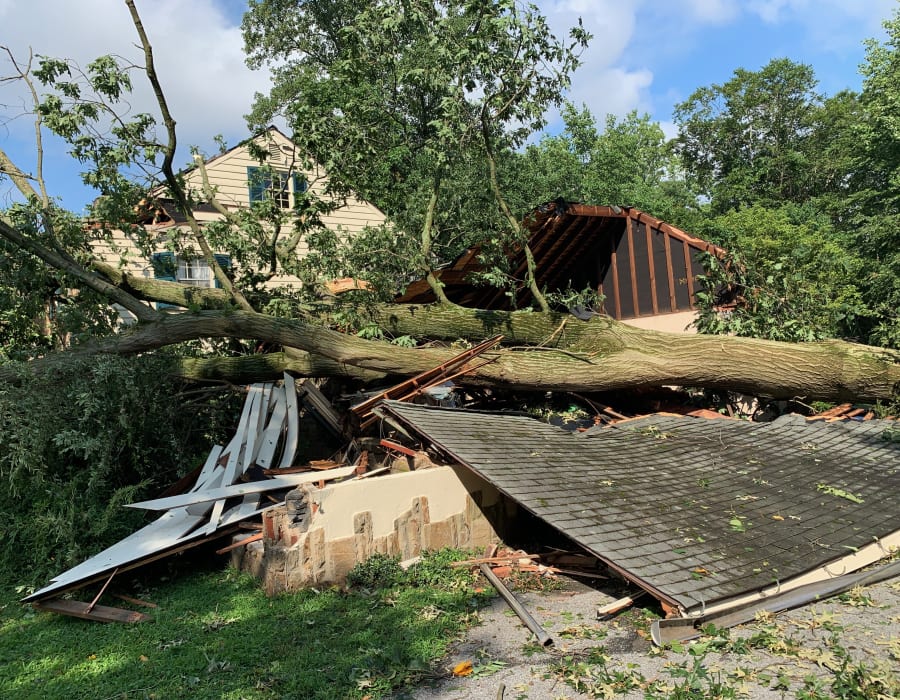 Storm damage emergency response