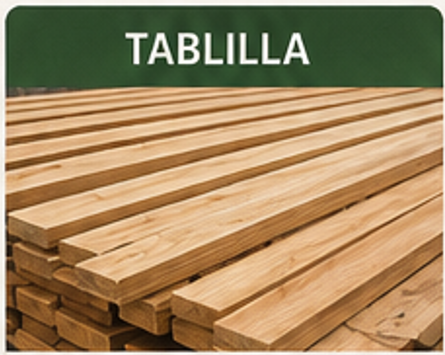 Tablilla en diferentes tipos de madera