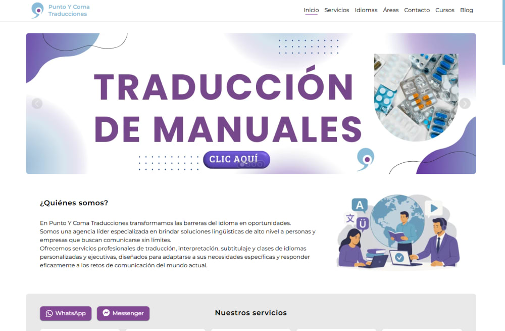 Captura de pantalla de Punto y Coma Traducciones