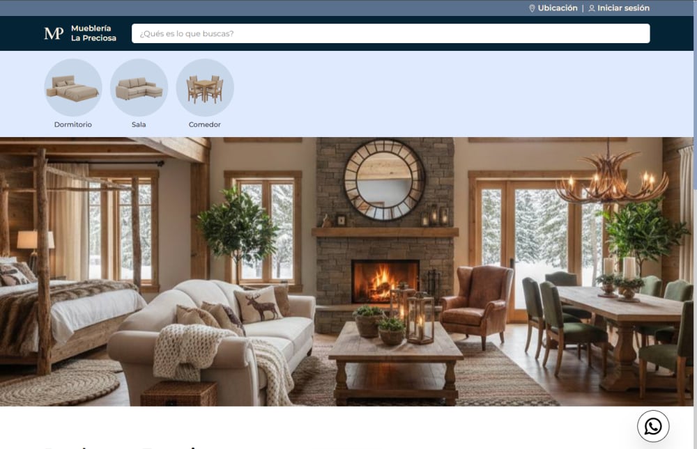 Vista previa del sitio web de Mueblería La Preciosa
