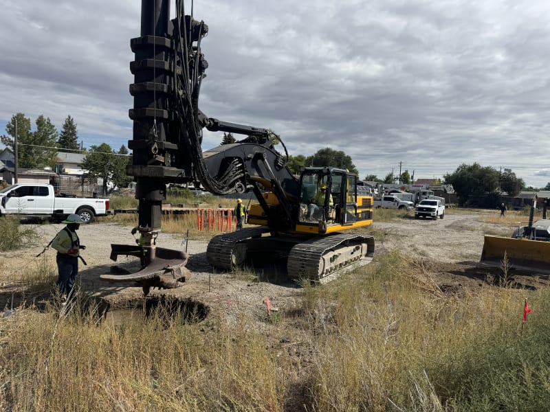 Alpine machine dig on an Arizona utility site