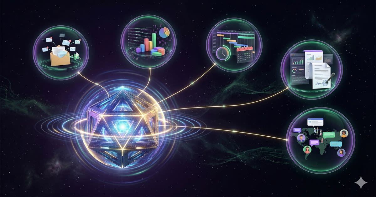 Agentic AI managing autonomous business workflows