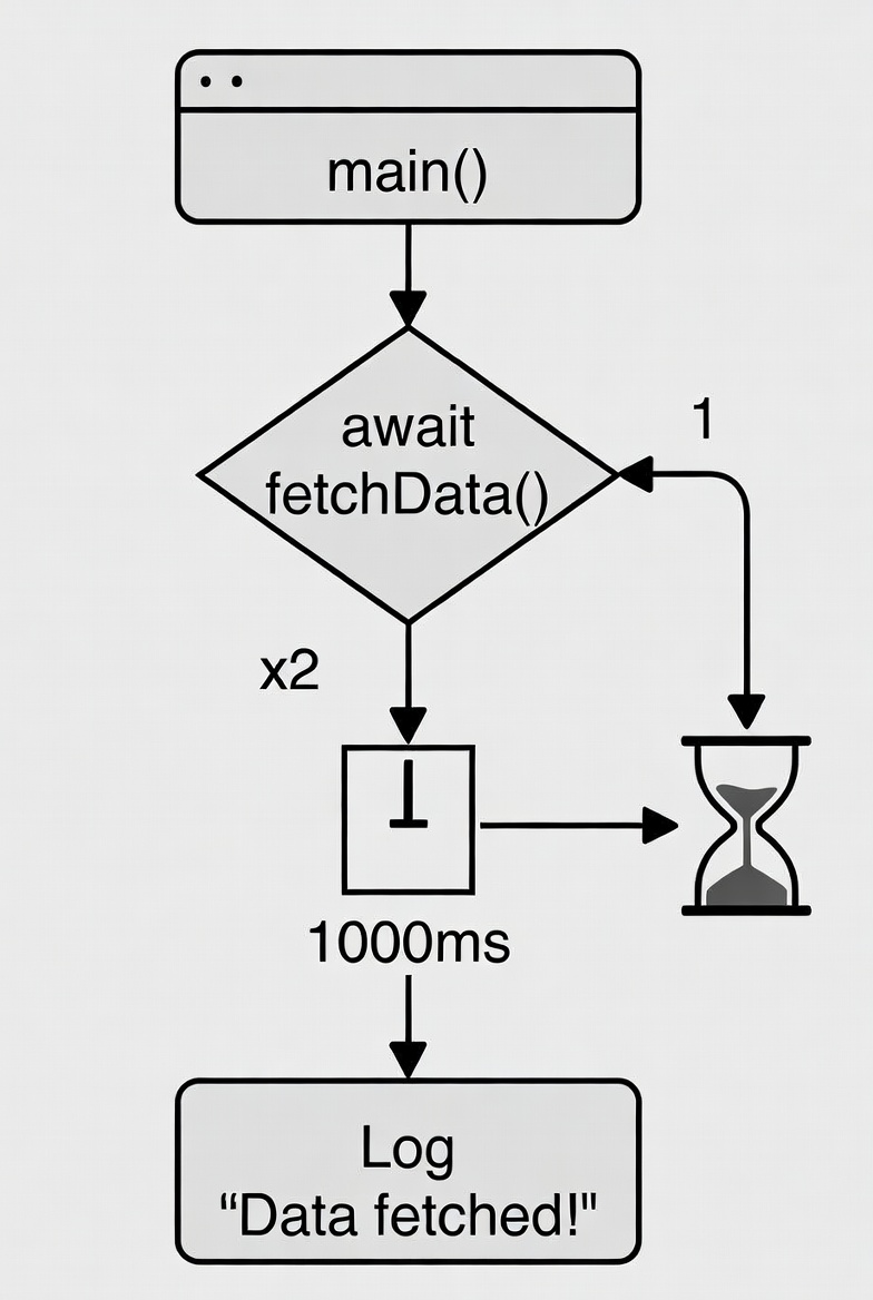 Async/Await Flowchart with Error Handling