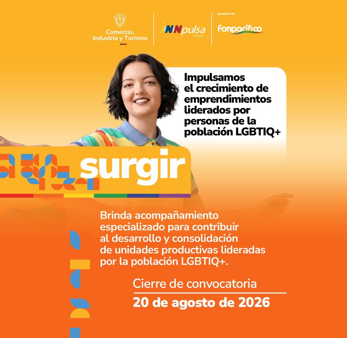 SURGIR – FORTALECIMIENTO PARA NEGOCIOS LIDERADOS POR POBLACIÓN LGBTIQ+ | CUNDINAMARCA