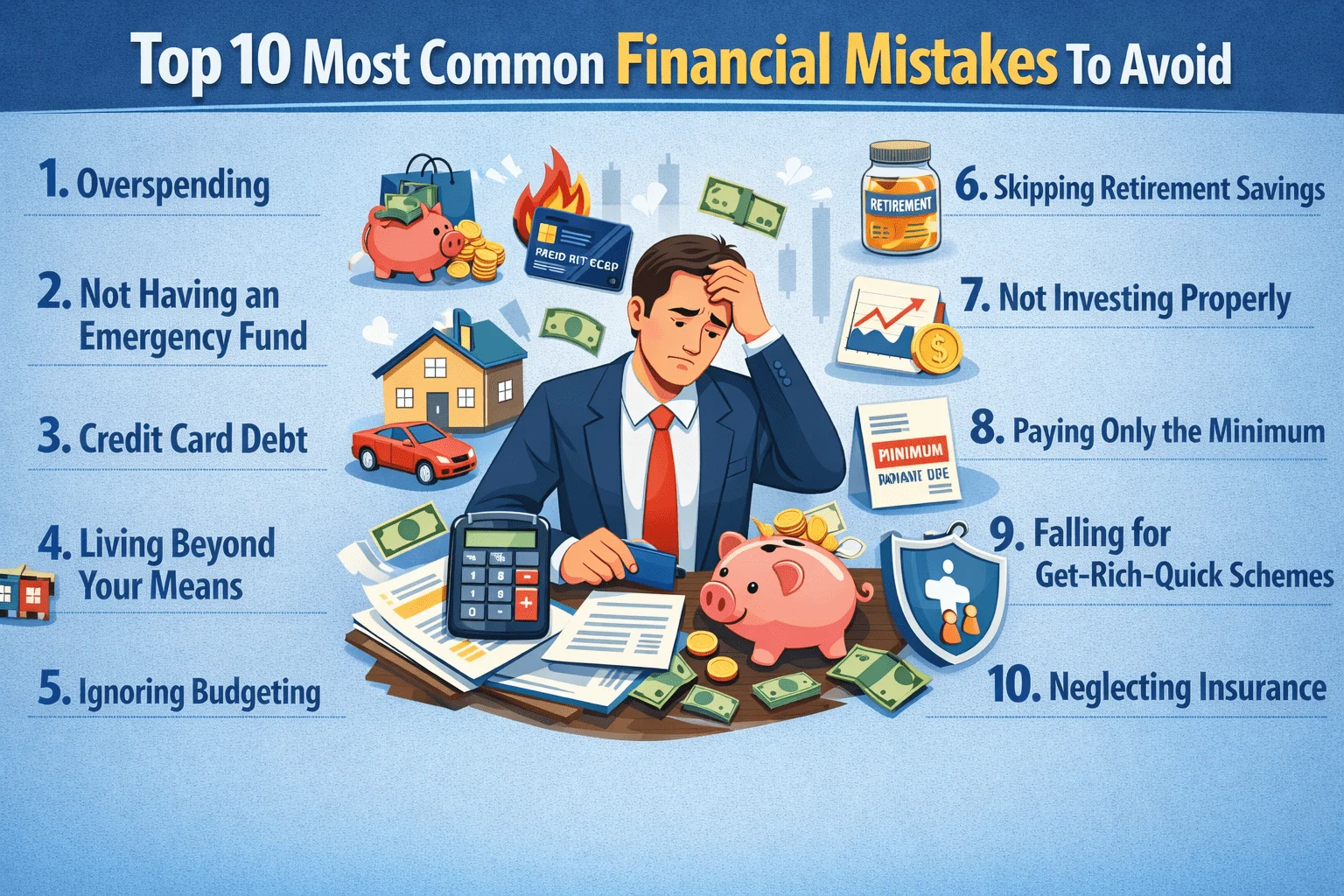 Top 10 Most Common Financial Mistakes To Avoid