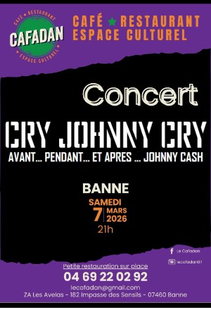 Cry Johnny Cry de retour au CAFADAN