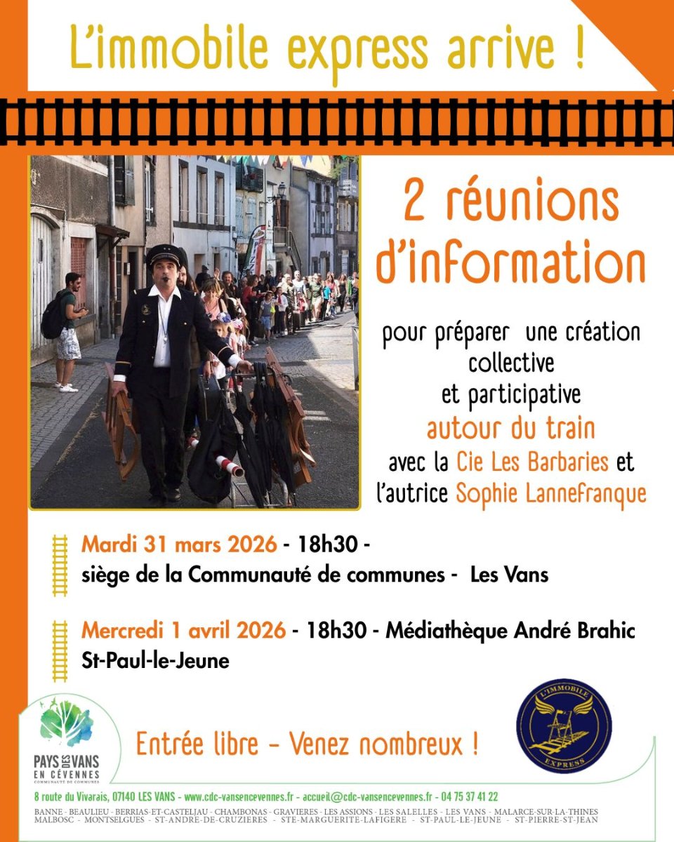 Réunions d'information autour du train