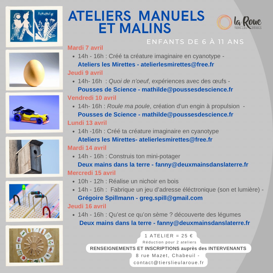 Ateliers manuels et malins
