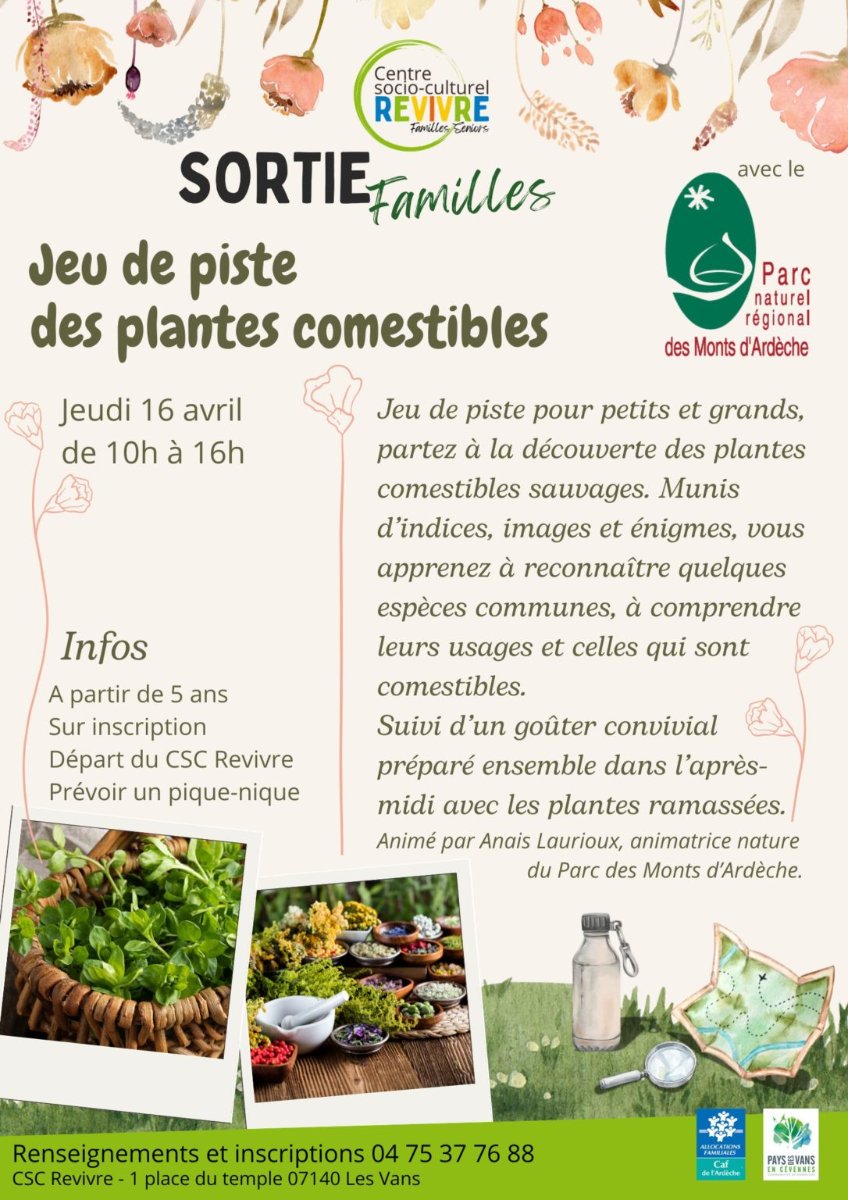 Jeu de piste des plantes comestibles
