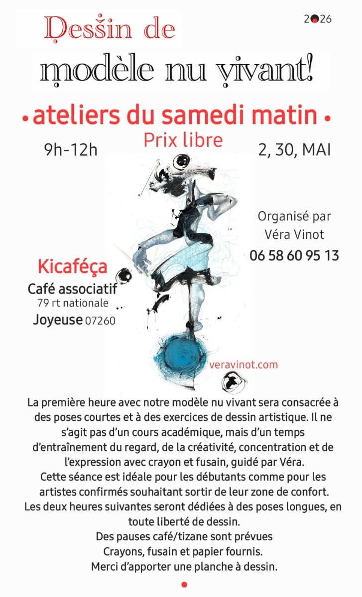 Ateliers de dessin modèle nu vivant