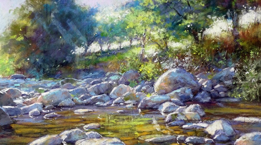 Paysages de lumière au pastel