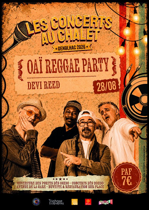Les Concerts au Chalet   Oai Reggae Party + Devi Reed