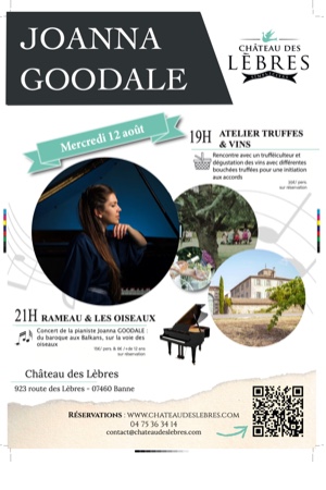 MUSIQUE EN VIGNES : Atelier Vins & Truffes + Concert de Joanna GOODALE