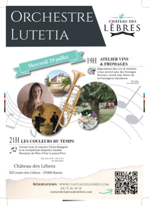 MUSIQUE EN VIGNES : Atelier Vins & Fromage + Concert de l'Ensemble Lutetia